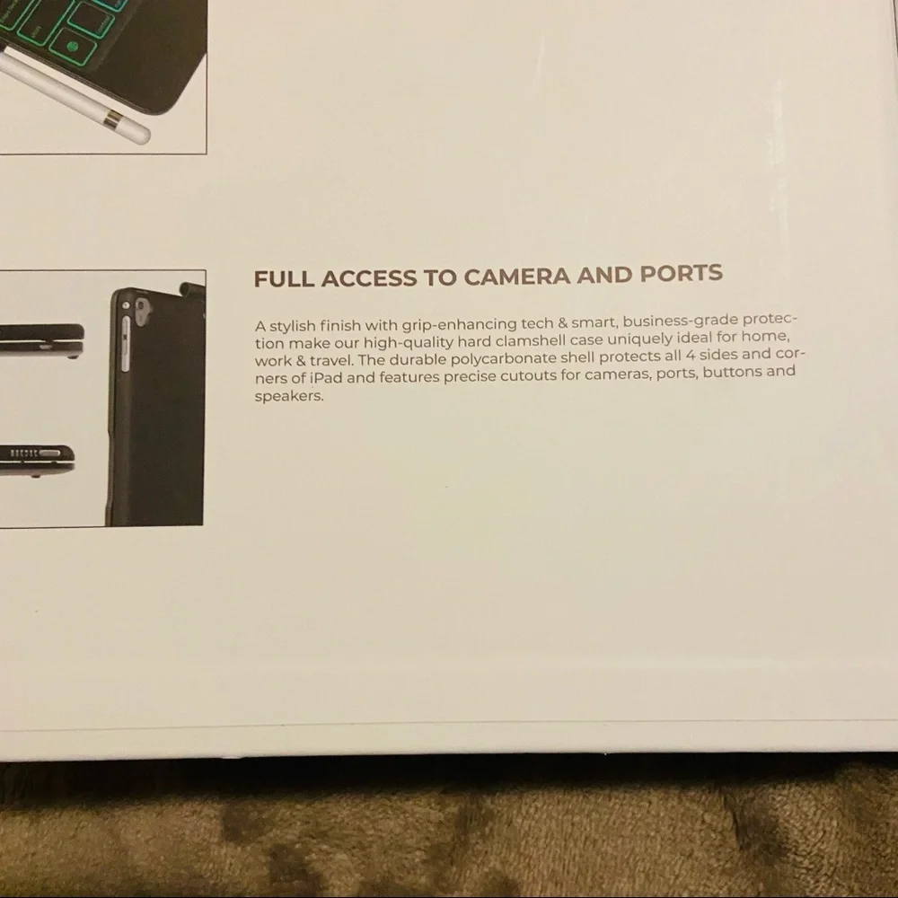 NWT Typecase Flexbook LED illuminated keyboard for iPad